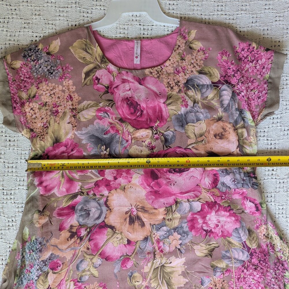 Bo Jack Floral Boho Dress Below Knee Size XL - Picture 3 of 4